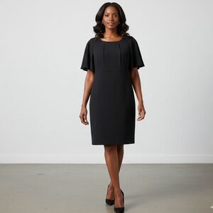 KUT from the Kloth Black Flutter Sleeve Shift Dress - Size 10